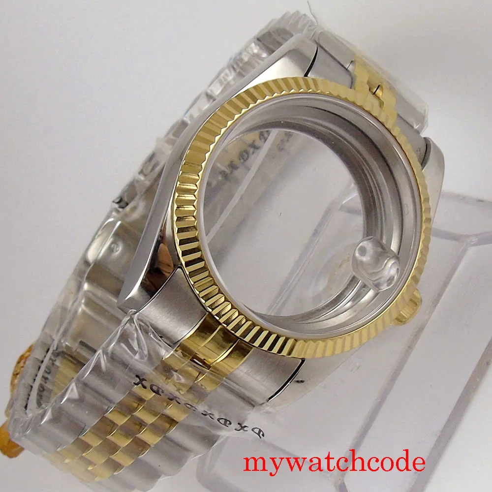 Parnis 36 мм чехол для часов из нержавеющей стали с циферблатом и ремешком сапфировым