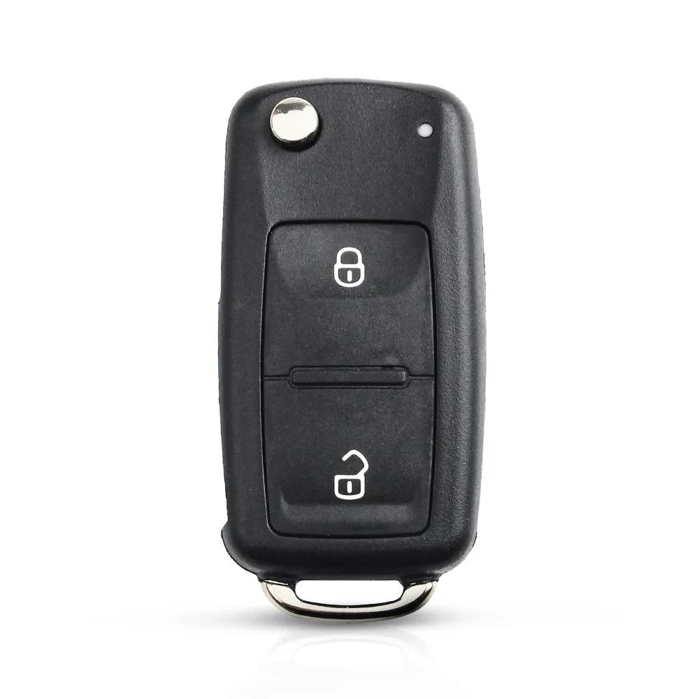 2 BUTTONS KEYYOU 3 кнопки для Фольксваген Tiguan Гольф Sagitar Polo MK6 флип-брелок дистанционный складной ключ оболочка нерезанное лезвие - Цвет: 2 BUTTONS