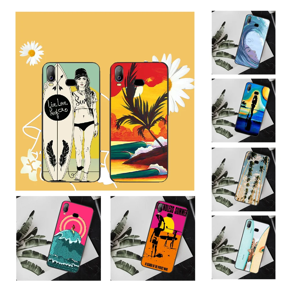 Nbдруикай Горячая морская волна серфинга лето серфинг океан телефон чехол Корпус