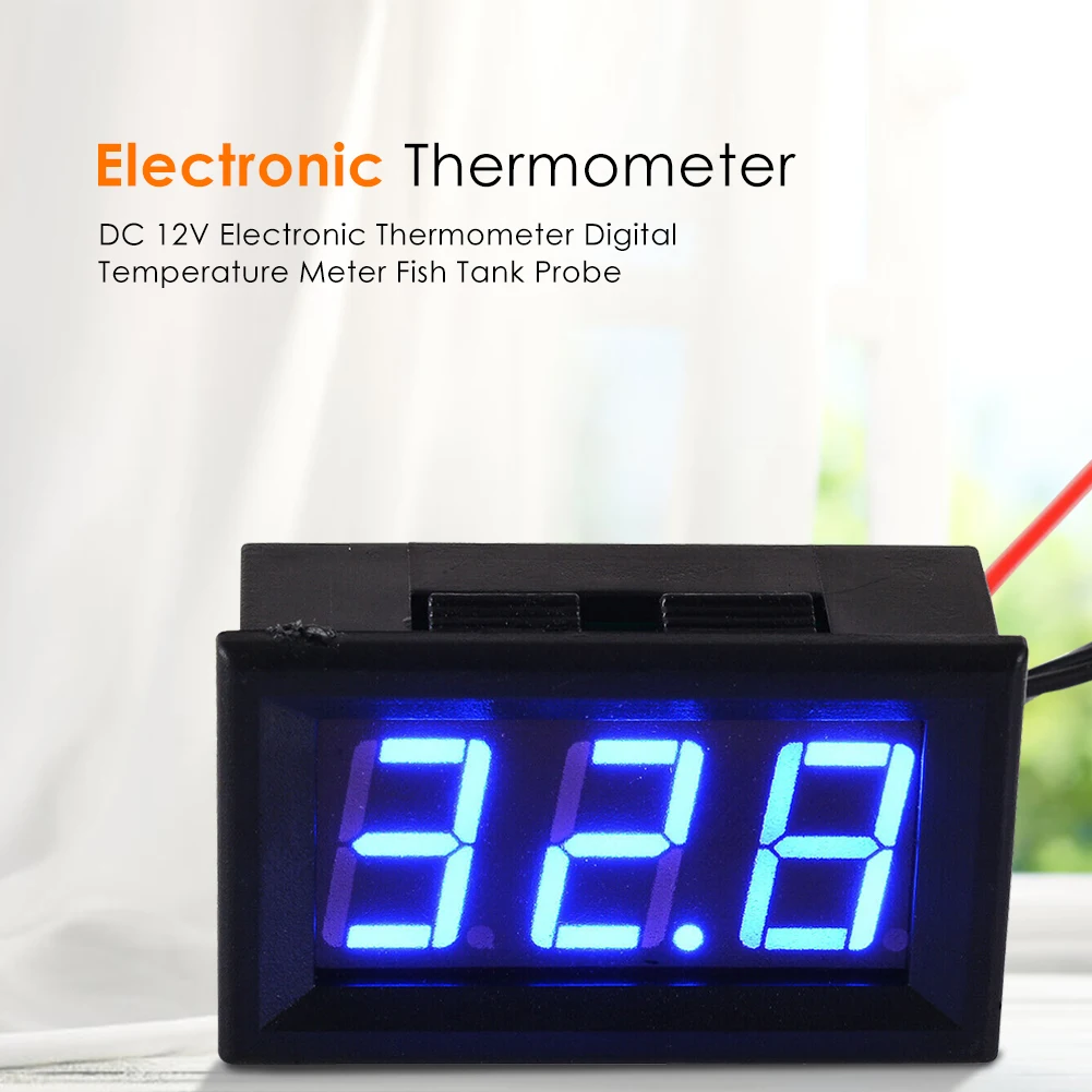 Цифровой электронный термометр для автомобиля 12 В постоянного тока