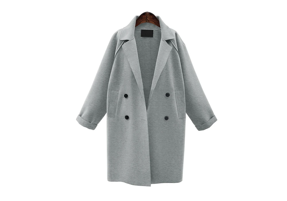 2019 осенне-зимнее женское Шерстяное Пальто большого размера Женская Длинная