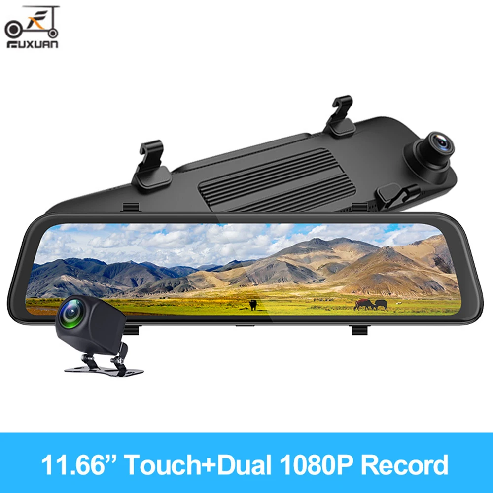 OLPKY 12 дюймов Автомобильный видеорегистратор зеркало заднего вида 4G Android 8 1 GPS