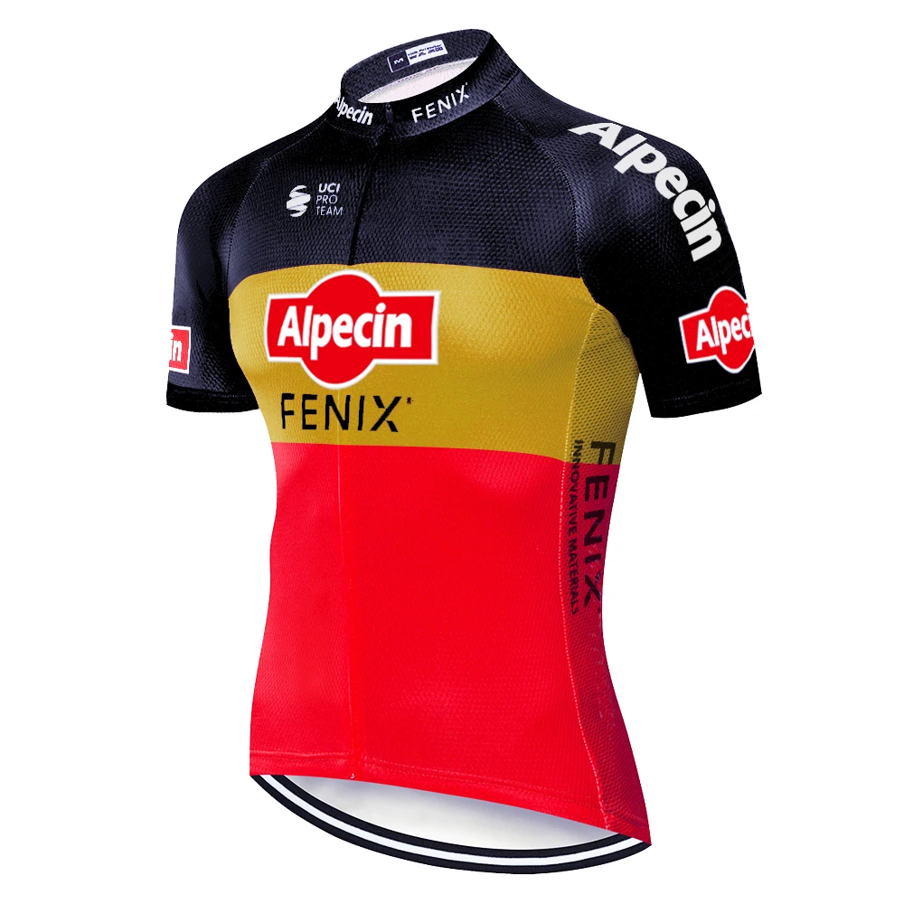 Мужская велосипедная футболка ProTEAM Alpecin Fenix летняя быстросохнущая одежда с