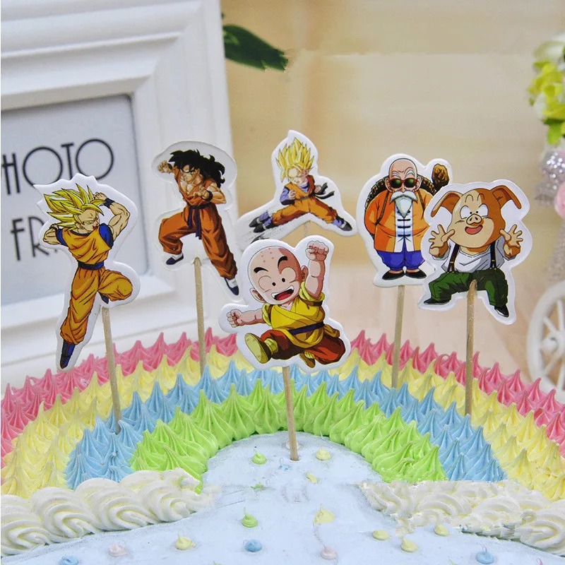 24 шт. аниме Dragon Ball Master The Monkey King конфеты бар украшения для кексов день рождения поставки детские украшения