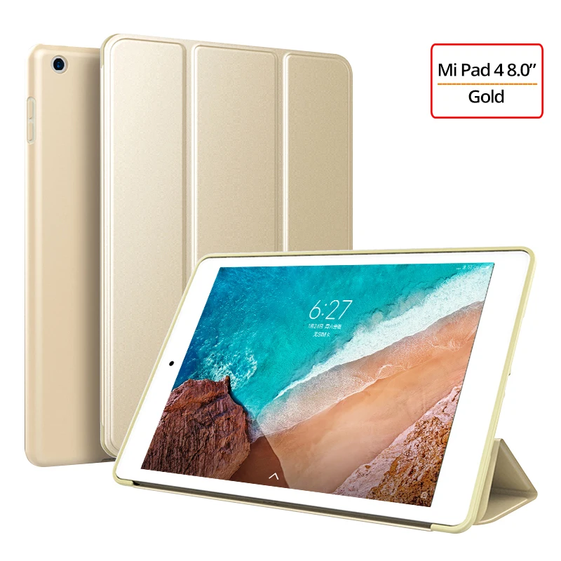 Чехол для Xiaomi mi Pad 4 Ультра тонкая откидная подставка силиконовая Мягкая задняя крышка для Xiaomi mi Pad 4 8,0 Tablet Funda mi Pad 4 Smart Case
