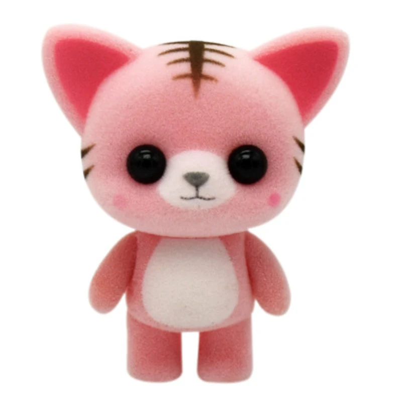 

10pc/Lot 6.5cm Cute Flocking Doll Kawaii Mini Cats Car Decoration Actions Figure Toy For Childre Exquisite L147