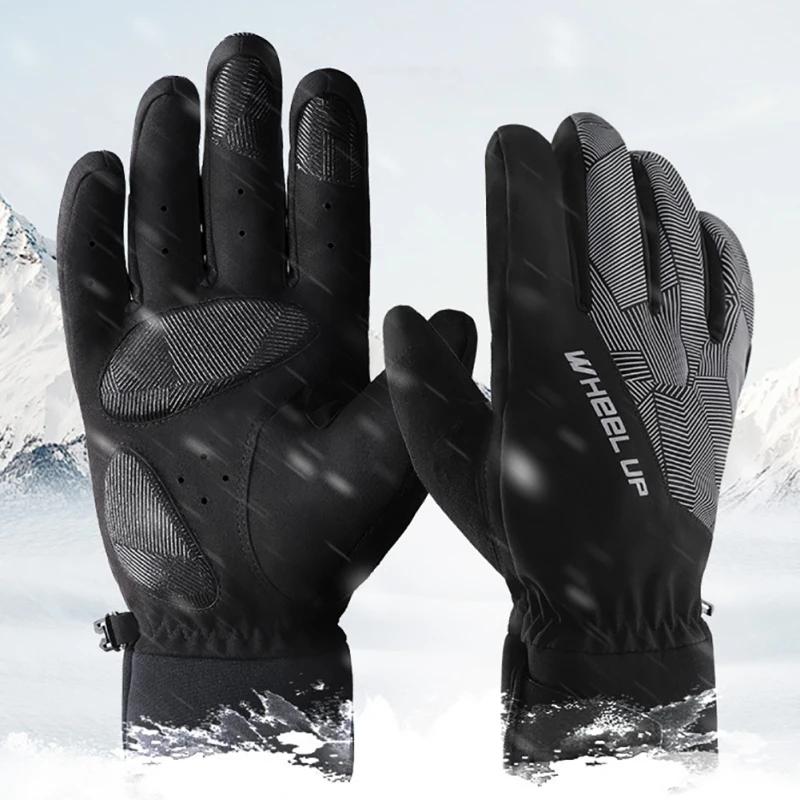 

New Bike Cycling Skiing Snow Winter Warm Gloves Waterproof Windproof Anti-slip Gloves Men Women Adults Bicycle Full Finger Glove