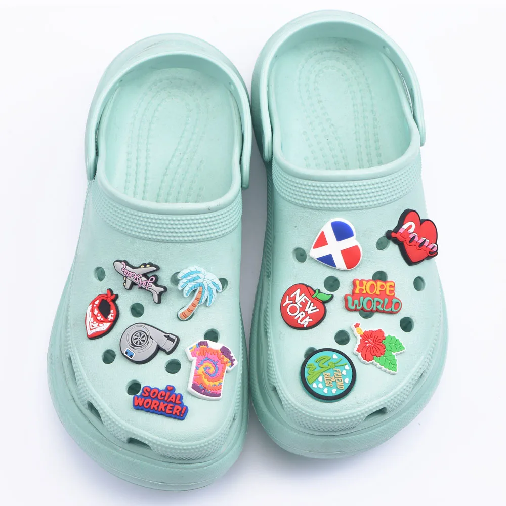 New Arrival Croc Shoes Charms PERIOD Best Friends Shoe Decoration Social Worker Airplane Accessories Hope World Birthday Gift