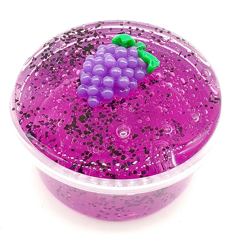 60ml Purple Afdswg Sticky Squishy Slime Crystal Mud Glaseado Lake Transparent Mud Decompression Toy Squishy's Squishies Toy Extrusion - Цвет: 60ml Purple