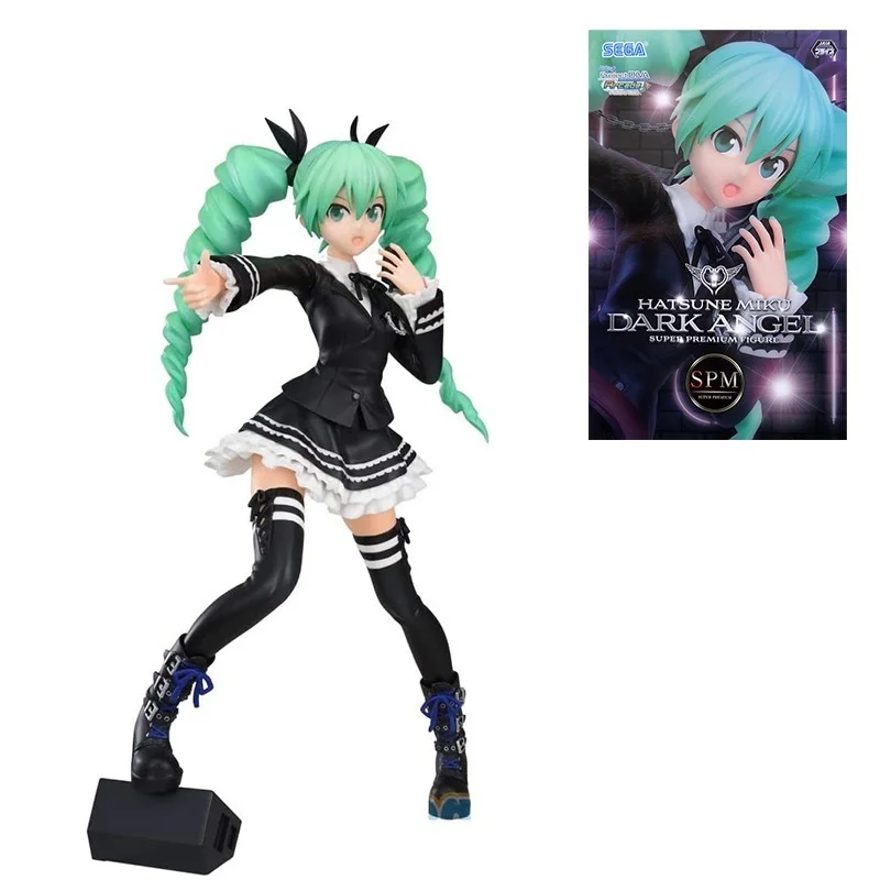 

2021 Is The Hottest 23cm Anime Figure Hatsune Miku Toy SPM Limited Dark Angel Action Figure Model Doll Decoration Christmas