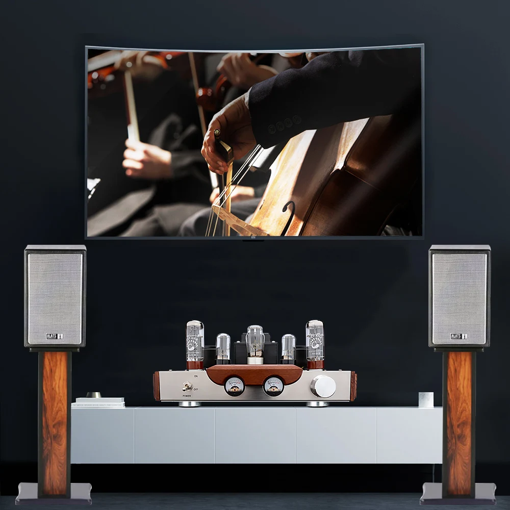 Ламповый усилитель AIYIMA EL34 Bluetooth класса А Электронная трубка Hi Fi звуковые