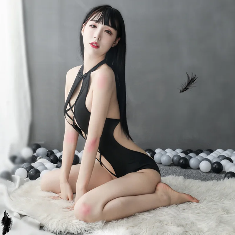 

Hollow Bust Bundled pajamas Lolita Lingerie Girl Backless Intimates jumpsuit Anime Girls Cosplay Playsuit Sexy Chinese Bodysuits