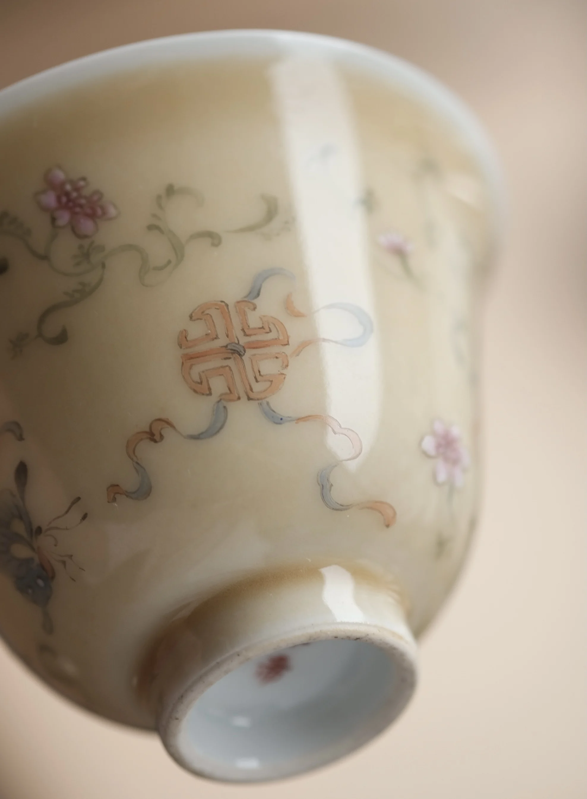 Tueen-juego de t&eacute; de jingdezhen con ramas plegables, tatuaje de mariposa, bobinado manual, restauraci&oacute;n de caminos antiguos de tres cuencos-3