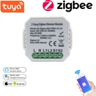 Tuya Zigbee 3,0 Диммер Беспроводной интеллектуальный коммутационный модуль Управление; 12Way дистанционного Управление умный светильник реле Google Assistant Alexa Echo
