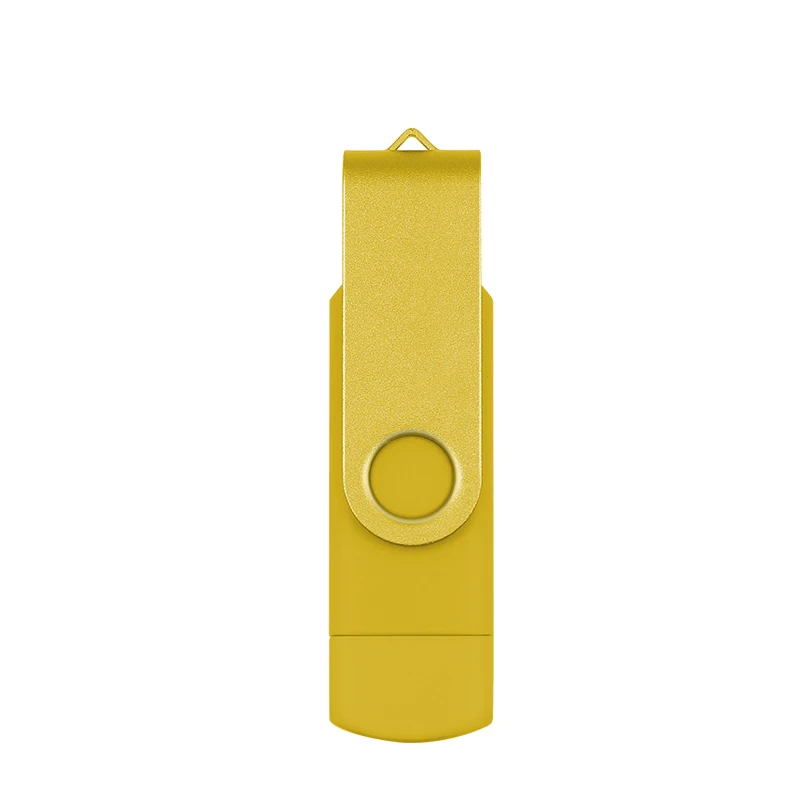 Цвет: желтый Usb флеш-накопитель 128 Гб OTG флеш-накопитель 64 Гб Смартфон Флешка 32 Гб 16 Гб металлический otg флеш-накопитель cle usb флеш-накопитель 8 ГБ устройства для хранения - Цвет: Цвет: желтый