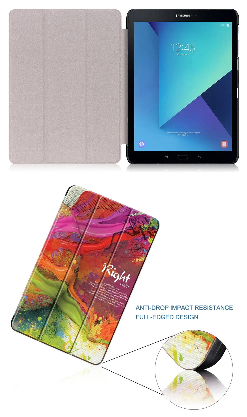 MTT чехол для планшета для samsung Galaxy Tab S3, 9,7 дюймов, SM-T820, T825, T829, ультра тонкий откидной смарт-чехол из искусственной кожи, защитный чехол
