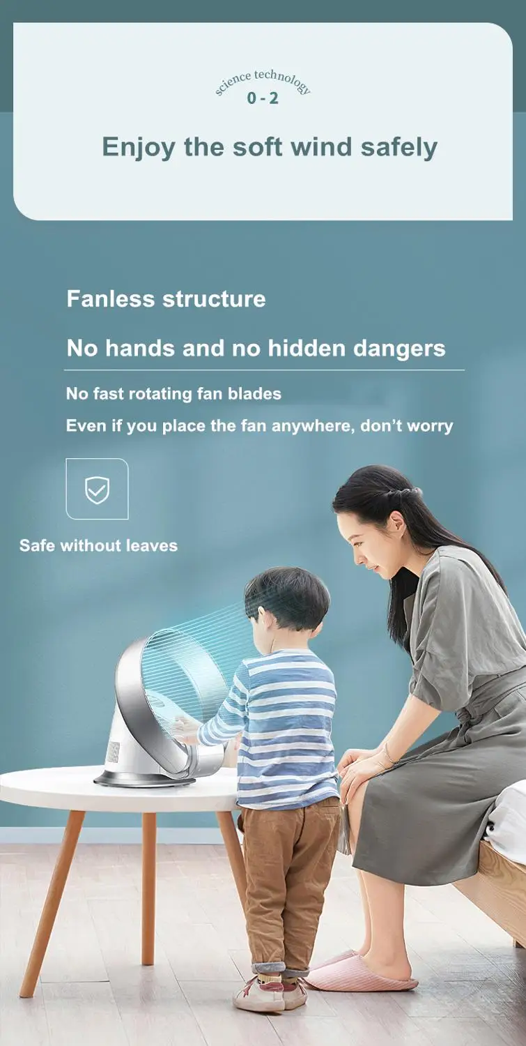 

Leafless fan ultra-quiet home desktop wall-mounted fan floor remote control pageless electric fan