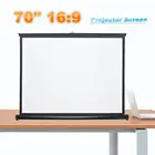 Экран проектора 16:9, простой складной дизайн, полиэстер, 3D HD 70 дюймов, портативный проекционный занавес для офиса, дома и улицы