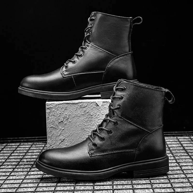 

Mens Shoes Casual Loafers Mens High Top Shoes Men Casual 2020 Leather Sneakers Men's Fashion Sport Black Sneaker Hightop