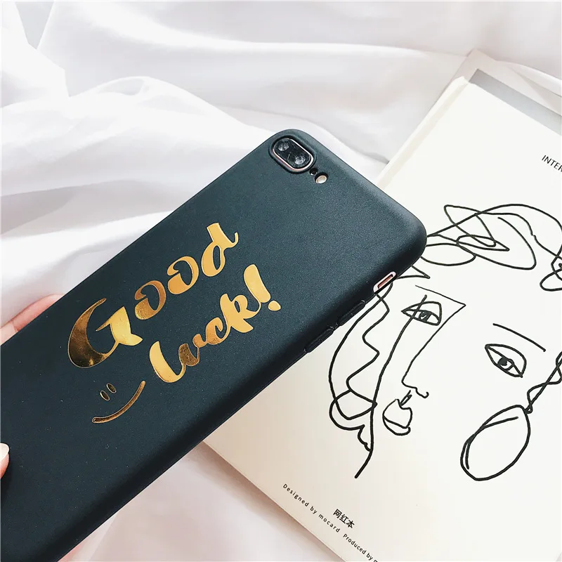 

Simple Iphone7plus / 8plus 11pro Mobile Phone Case Apple XSMAX Soft Shell 6S Couple Hot Alphabet 6S Protective Cover Wholesale