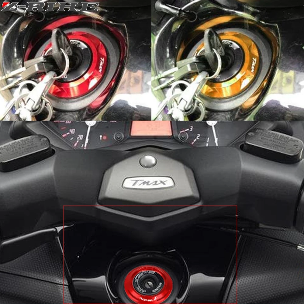 

For Yamaha Tmax 530 Tmax530 T-Max 530 Motorcycle Ignition Key Switch Cover Aluminum CNC Ring Protector Decorator Frame 2013-2015