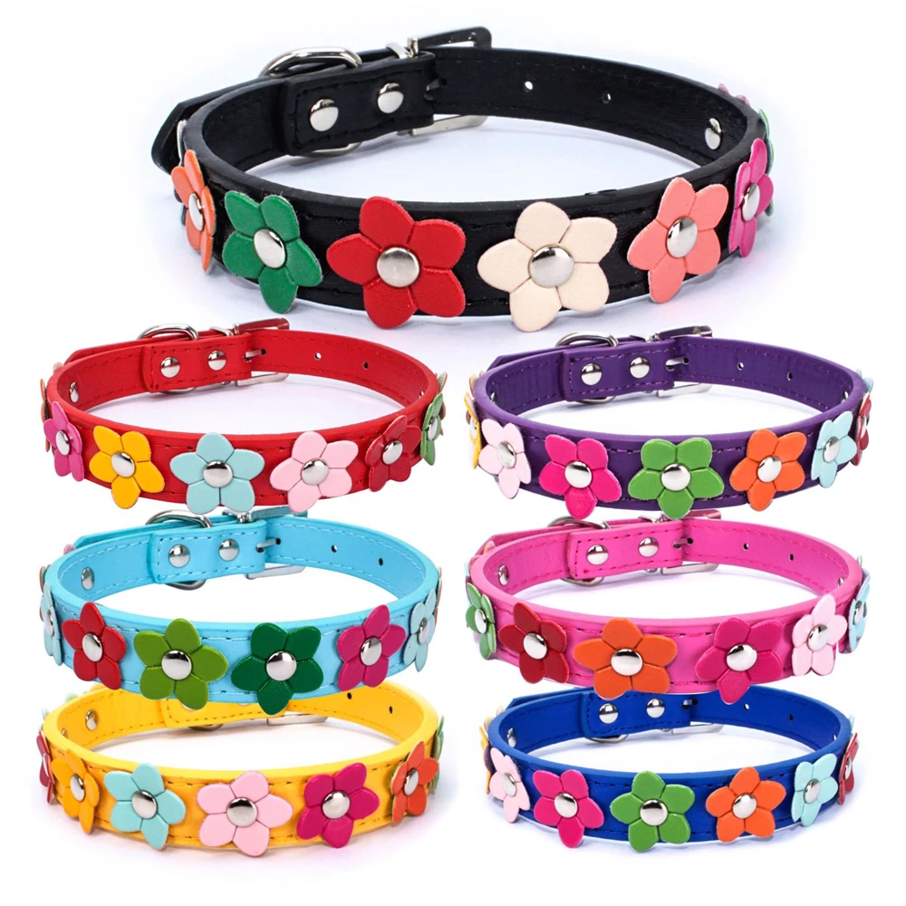 

3D Flowers small Cat Collar Leashes Kitten Necklace Kitten Neck Strap For Cute Cat Pet For Animals Adjustable