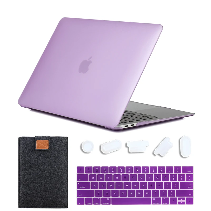 Matte Purple 01 MTT матовый чехол для ноутбука Macbook Pro 13 15 дюймов Жесткий Чехол для mac book Air Pro retina 11 12 13 15 Сенсорная панель сумка для ноутбука - Цвет: Matte Purple 01