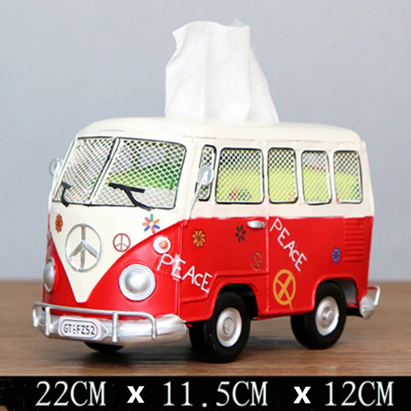 

JOYLOVE American Retro Creative Napkin Drawer Tissue Box Car Van Bus Bar Restaurant Hotel Home Living Room Decoration Ornaments