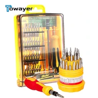 32 in 1 screwdriver set interchangerable precision screwdriver bits laptop cellphone manual repair hand tools kit