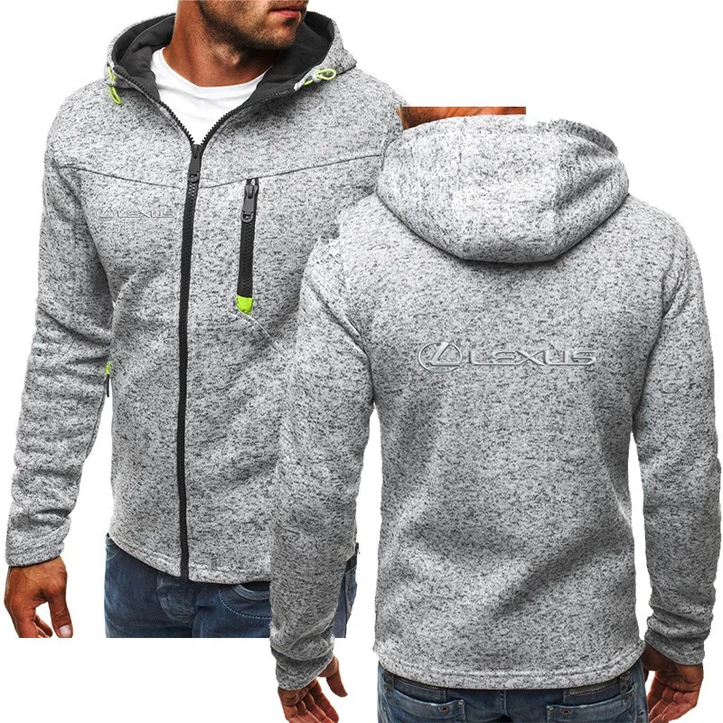

2021 Hoodie Casual Hooded Coat Spring and Autumn Sportswear Men's LEXUS Car Logo Cardigan Sweatshirt Men's Camouflage