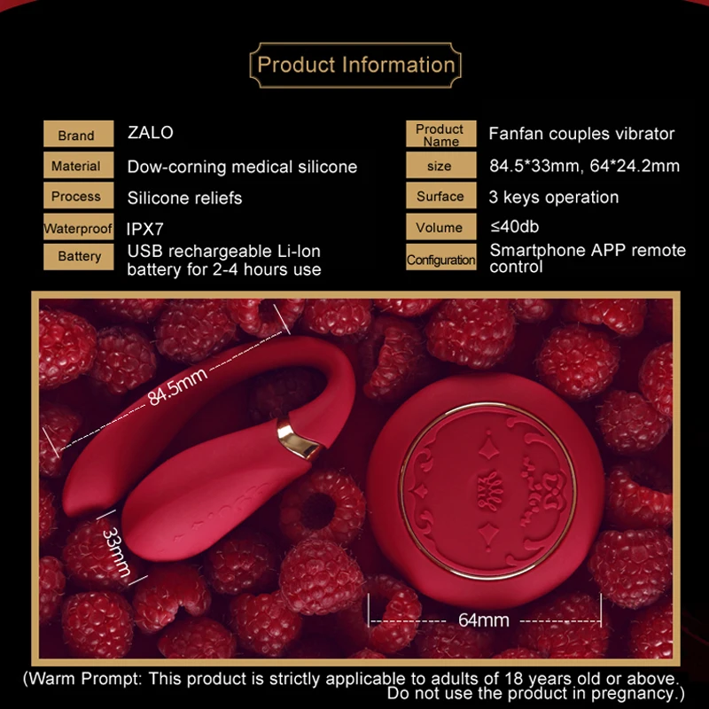 ZALO двойной вибратор пары G Spot u тип силиконовый стимулятор беспроводное