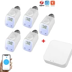 Умный привод радиатора ZigBee3.0 Tuya, контроллер температуры, программируемый термостат, термостатический клапан радиатора с поддержкой Alexa