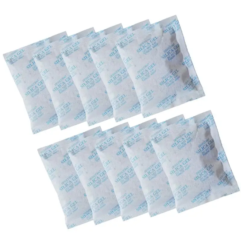 

100pcs 10g Moisture Absorber Household Silica Desiccant Moisture Absorber Dry Damp-Proof Corrosion Prevention (Sky-Blue)