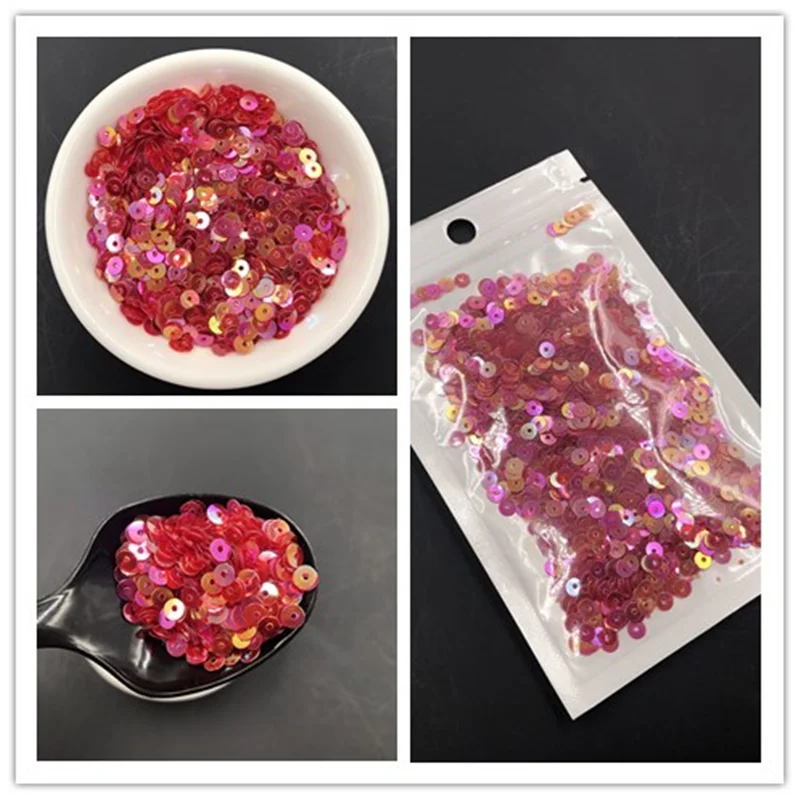 5mm 20g/Pack Trasparent AB Red Sequins PVC Paillette Handmade Wedding Garment Sewing Sequin DIY Craft Lentejuelas Accessories | Дом и сад