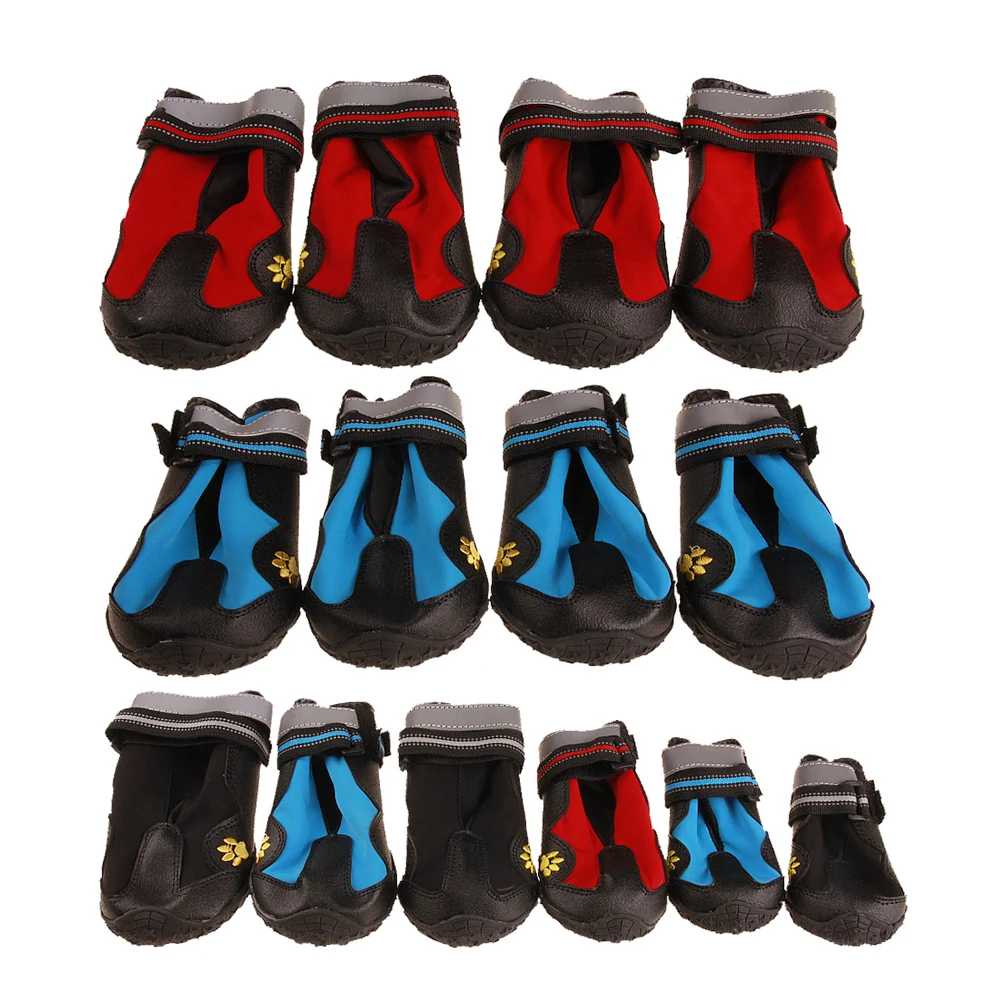 4 шт./компл. сапоги для собак Щенок ноги защитная обувь с креплением ремни зимняя