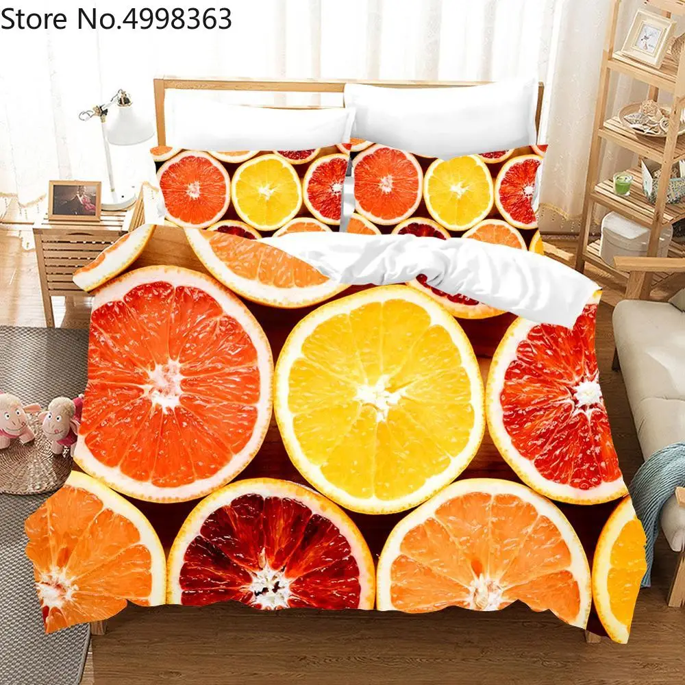 Летний Фруктовый Комплект постельного белья наволочка 2/3 шт лимонный виноград