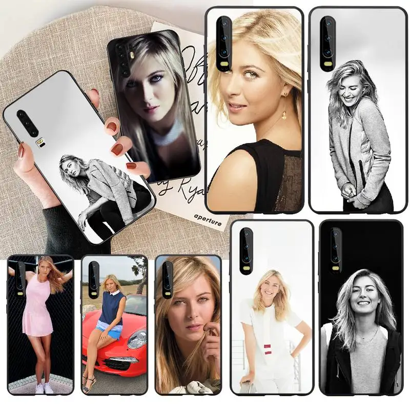 Чехол для телефона PENGHUWAN из ТПУ теннисного игрока Sharapova черный корпус Huawei Honor 20 10 9 8