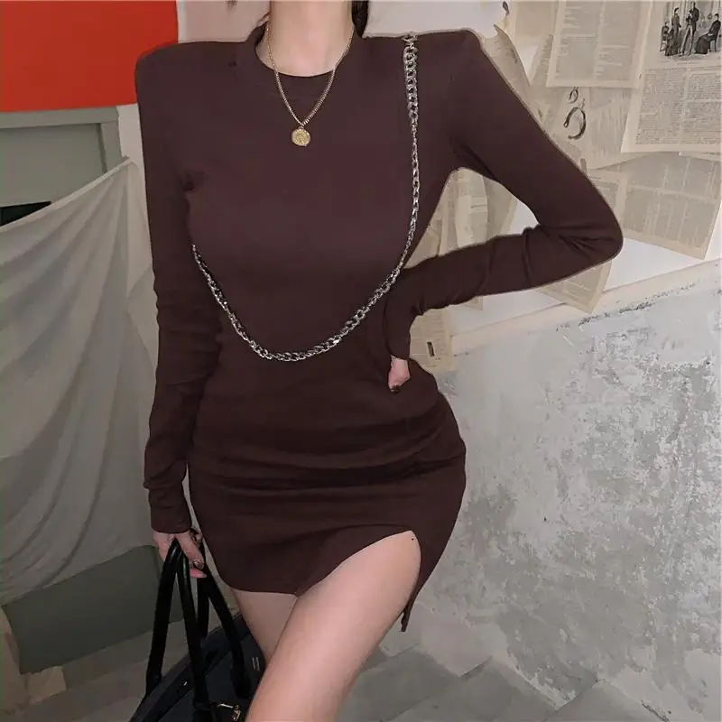 Женские Hong Kong Стиль цепочка аксессуары Slim Fit для похудения разрезом сексуальное