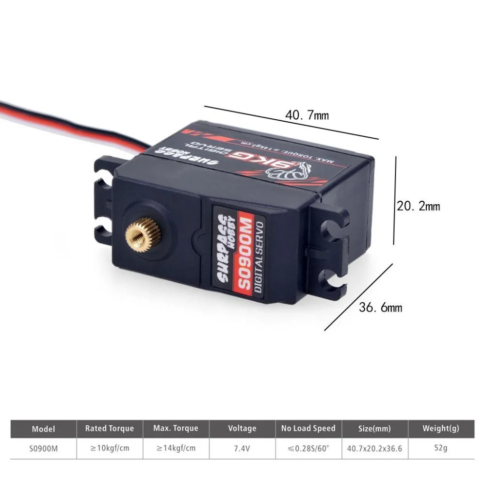 

SALE RC Servo 9KG S0900M Metal tooth digital steering Servo Digital for 1/10 1/8 Aircraft RC Boat Smart Robot Model Accesories