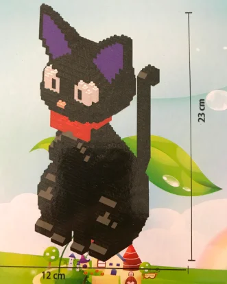 Новые маленькие блоки Милая модель Шиба ину пластиковые строительные кирпичи