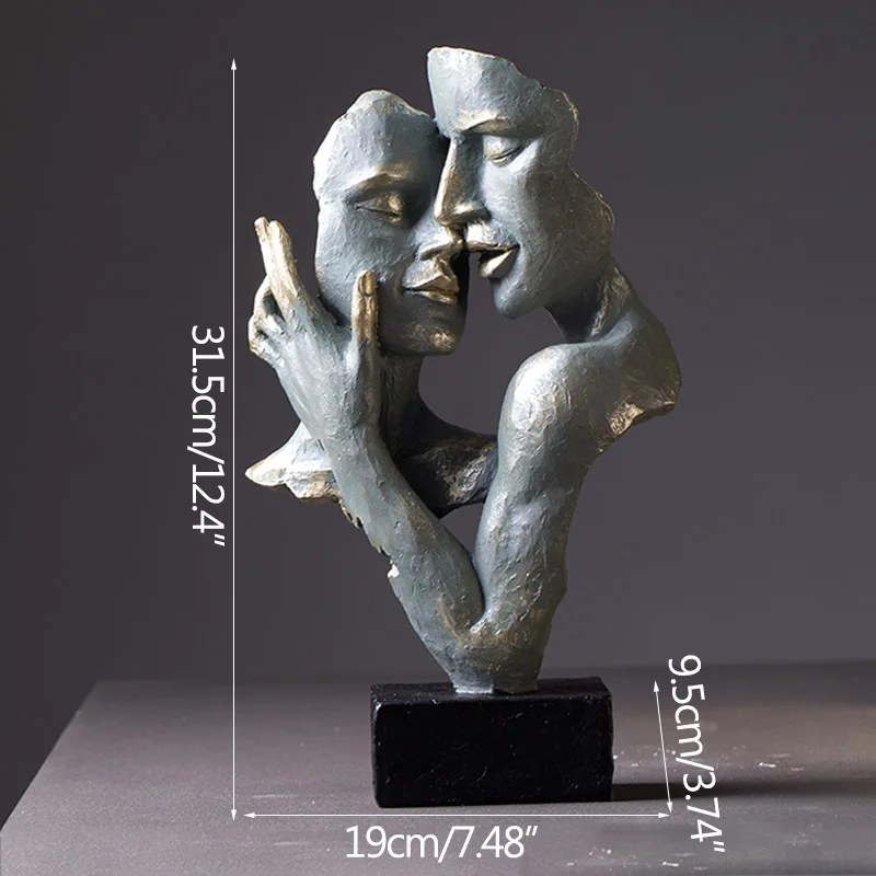 

Nordic Abstract Face Sculpture Character Statue Creative Office Desktop Art Ornament Retro Figurine Home Decoration Wedding Gift