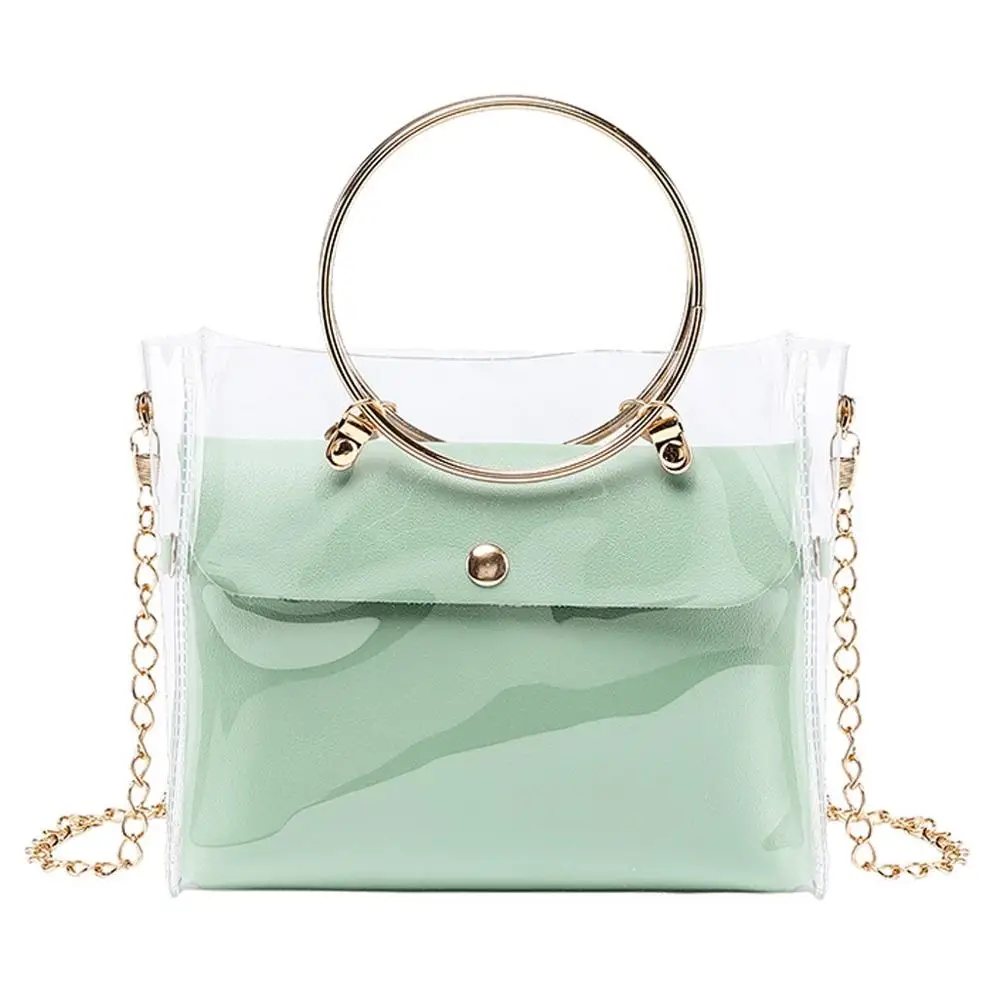 

Fashion Women Luxury Jelly Transparent Shoulder Bag Versatile Tote Outdoor Ladies Bag Handbag Messenger Sling Bag