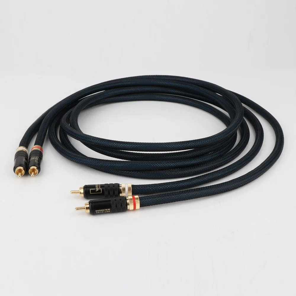 

High Quality ST-88B Pair Rca Cable Top Grade Silver Plated RCA Male to Male Cable