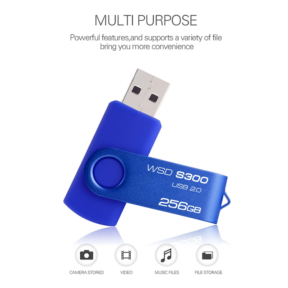 Wansenda поворотный дизайн USB флэш накопитель 4 ГБ 8 16 32 64 Гб 128 256 мини pendrive 2 0