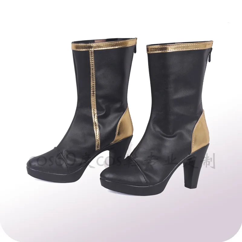 

Anime cosplay shoe LOL KDA Kaisa high heels Kai'Sa black boots A
