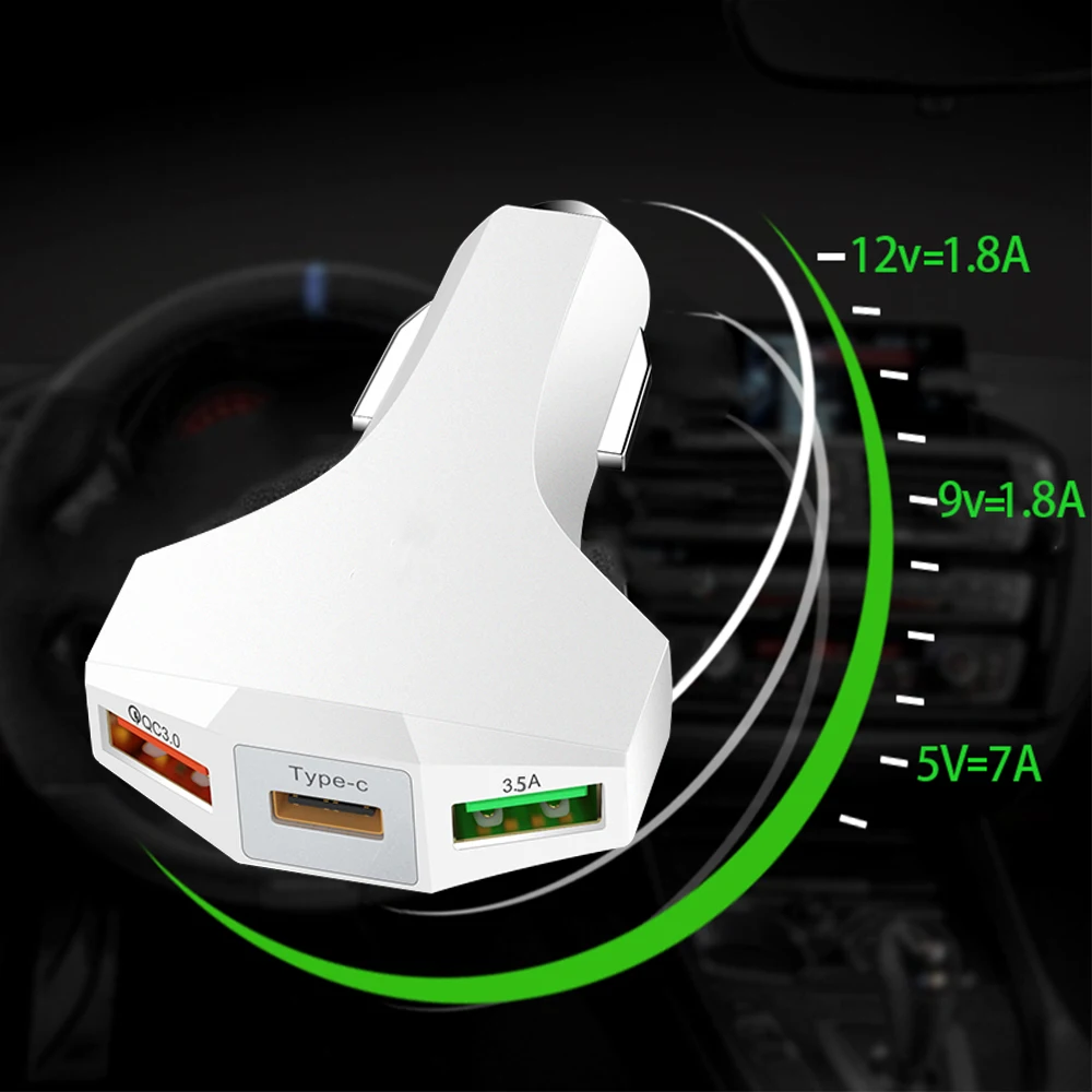 Автомобильное зарядное устройство Quick Charge 3 0 автомобильное для быстрой зарядки