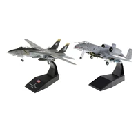 2x 1100 f 14 airplane and a 10 attack fighter metal army model decor