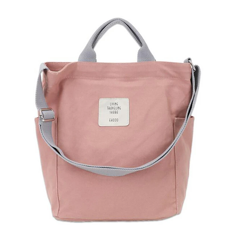 

Korean Canvas Shoulder Bag Zipper Luxury Women Bags Designer Women Messenger Bag Female Simple Handbag Letter Printing tote Sac