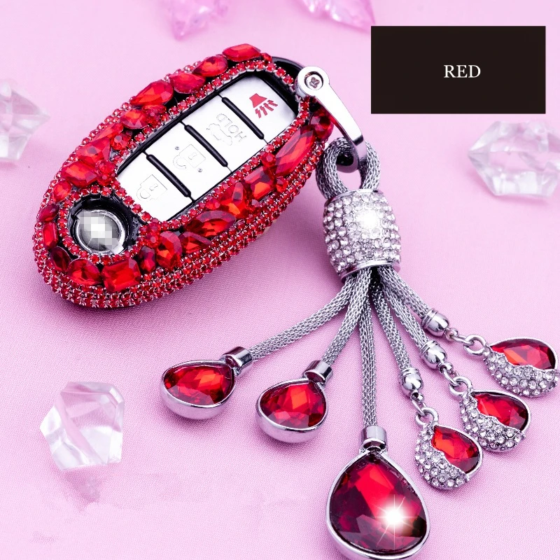 Новинка 2018 Алмазный чехол для автомобильного ключа аксессуары ключей Nissan