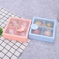4inch dessert baking packaging boxes pinkblue paper packaging box cookie containers wedding birthday party supplies decoration